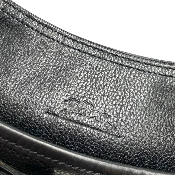 *RARE* Vintage Leather Longchamp Jackie-O Hobo, Purse, Shoulder Bag in Black - Picture 2 of 3